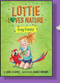 Lottie just loves all things in nature.  She decides to build a pond for the frogs in her back garden.  Could certain small invasive species become an issue?  Illustrated by James Brown.